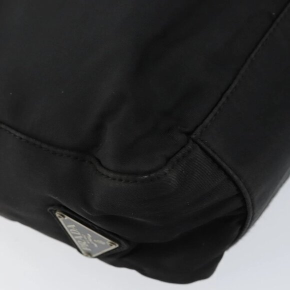 PRADA Hand Bag Nylon Black Silver Auth ka076 - Picture 3 of 16
